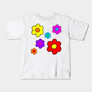 Pop Flower White Kids T-Shirt